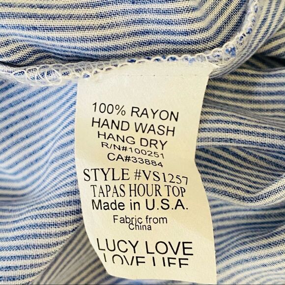 Lucy Love Tapas Hour Pom Pom Top Sz XS - Picture 6 of 8